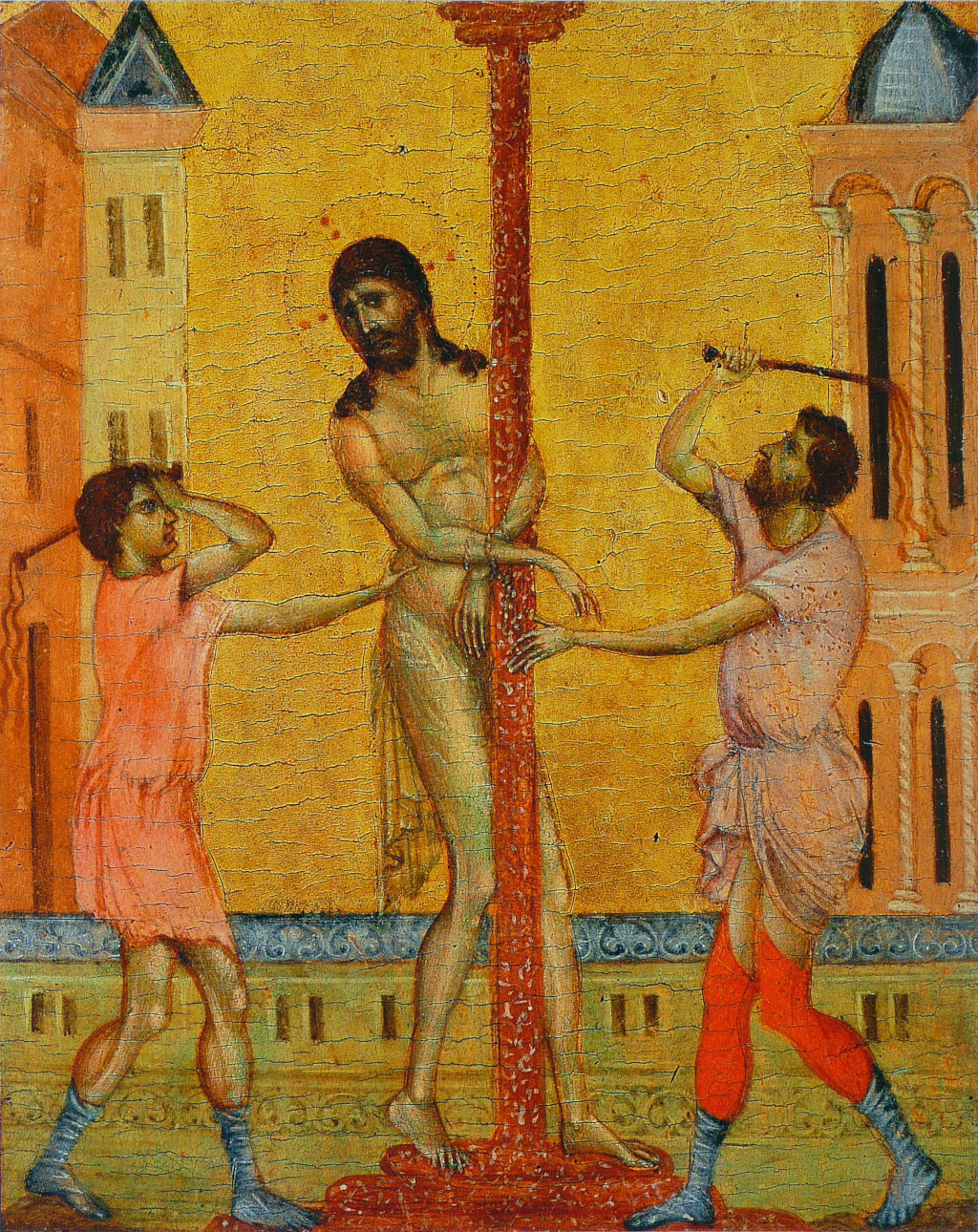 The Flagellation of Christ in Detail Cimabue